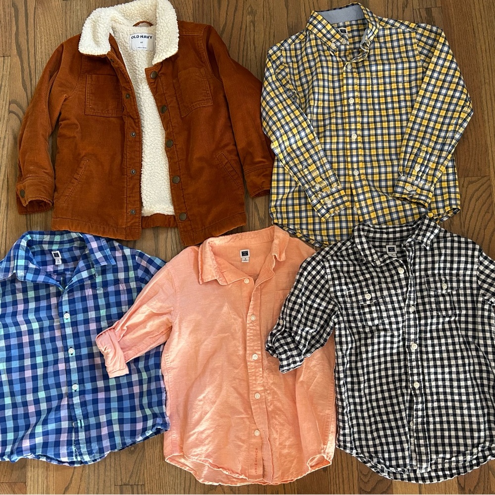 Boys size 5 shirt lot-Janie and Jack, Crewcuts, old navy, Hanna Andersson, boden